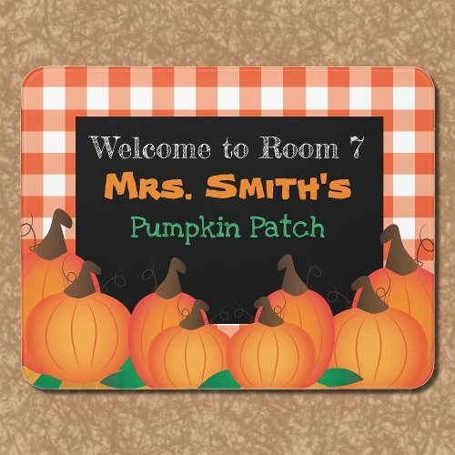 Fall Orange Teacher Classroom Door Sign