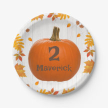 Fall Party Plates - Pumpkin