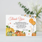 Fall Party, Pumpkin, Autumn, Thank You Card 