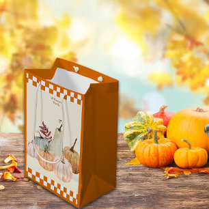 Fall Party Pumpkin Harvest Thanksgiving Customize Medium Gift Bag