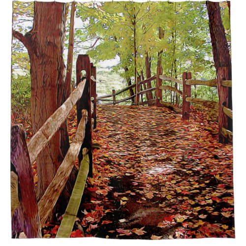 Fall Pathway Shower Curtain