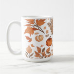 Fall pattern design coffee mug
