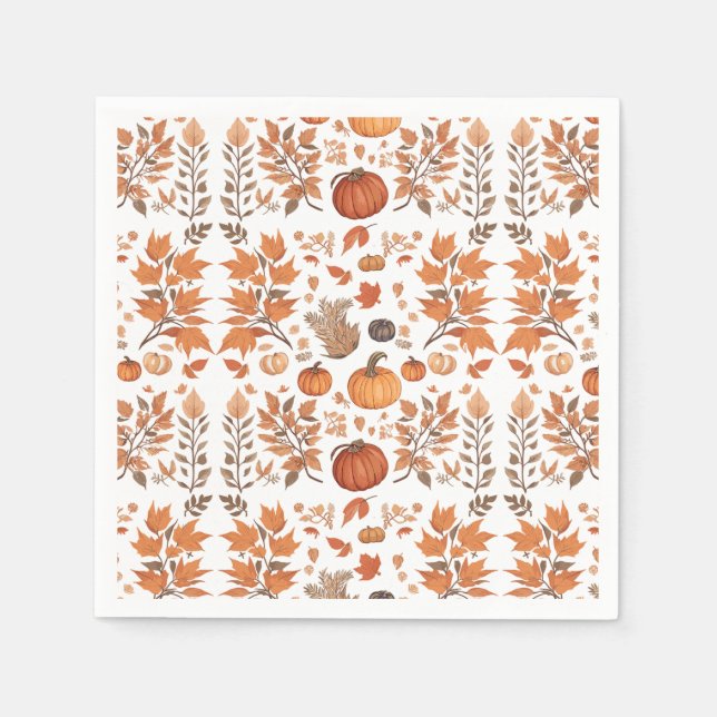 Fall pattern design napkins (Front)