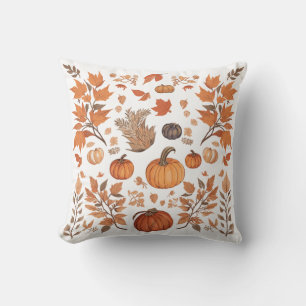 Fall pattern design  throw pillow