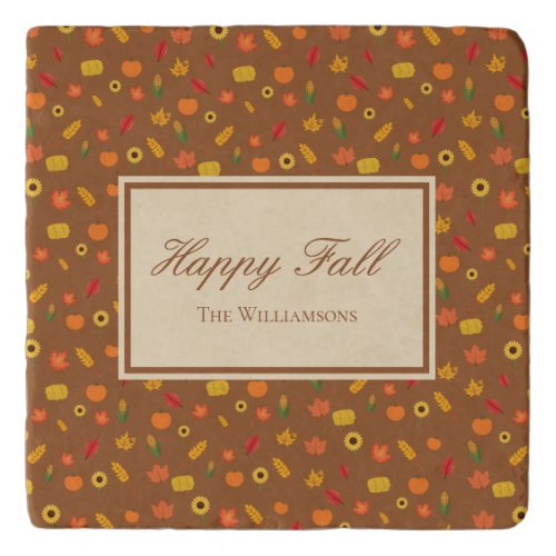 Fall Pattern Family Last Name Brown Trivet