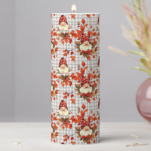 Fall Pattern Pillar Candle