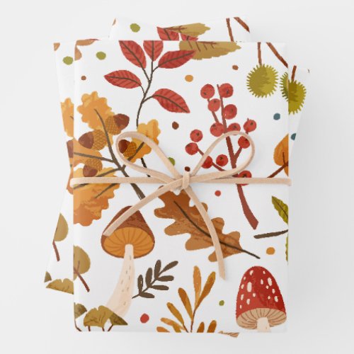 Fall Pattern Thanksgiving Wrapping Paper