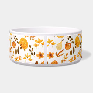 Fall Pattern with Pumpkins, Leaves:Autumn Elegance Bowl