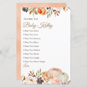 Fall Peach Pumpkin Love Prayers for Baby