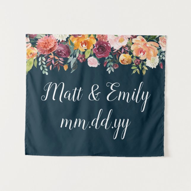 Fall Photo Booth Prop Boho Autumn Wedding Backdrop (Front (Horizontal))