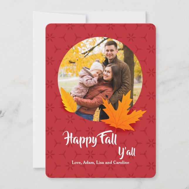 Fall Photo Greeting Card (Front)