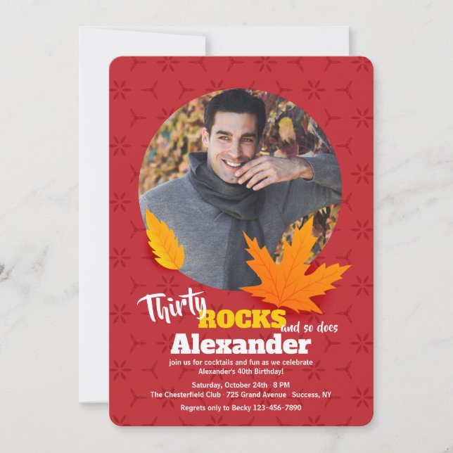 Fall Photo Invitation (Front)