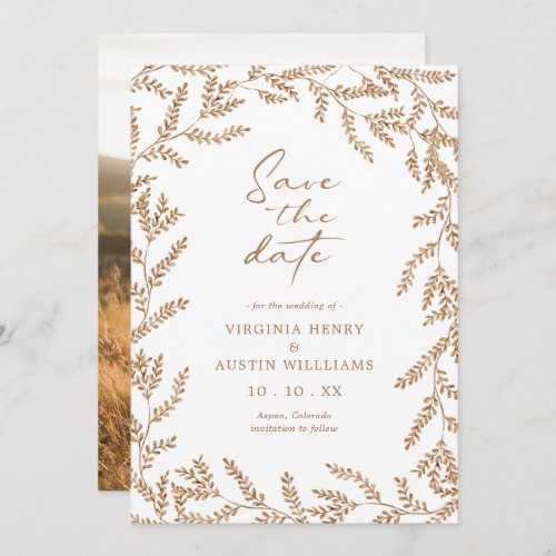 Fall Photo Wedding Save The Date