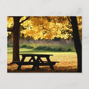 Fall picnic postcard
