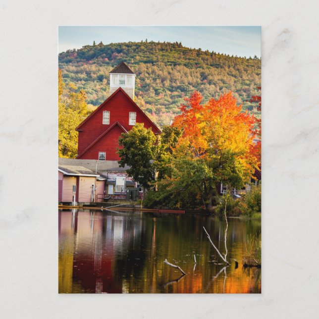 Fall Picture Grist Mill Ashland New Hampshire Postcard (Front)
