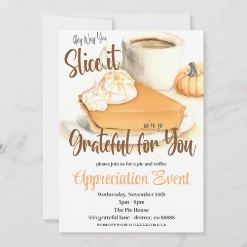 Fall Pie Appreciation Invitation