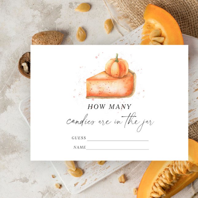 Fall pie - guess how many candies are in the jar enclosure card (Creator Uploaded)