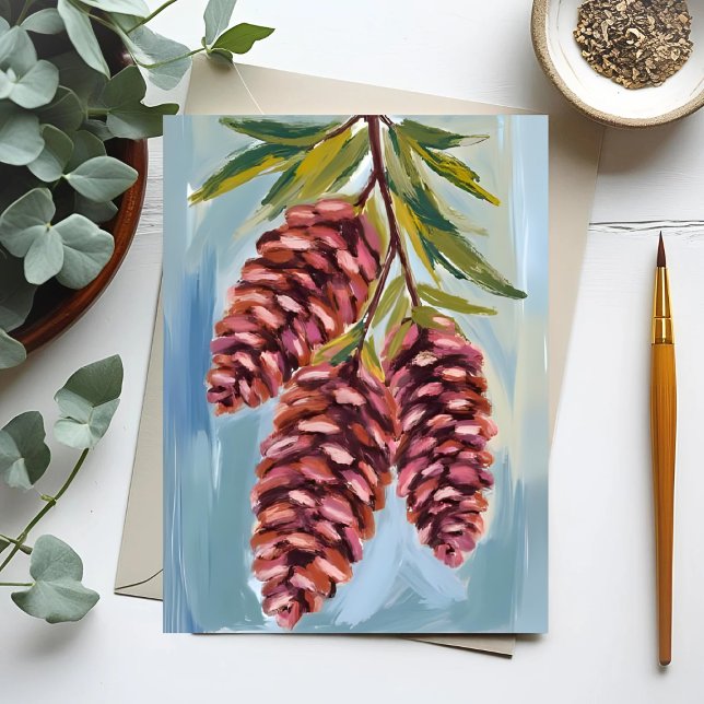 Fall Pinecones Thanksgiving Watercolor Autumn Card (Creator Uploaded)