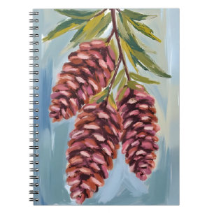 Fall Pinecones   Watercolor Autumn Painting Notebook