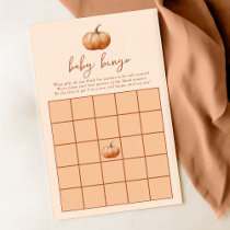 Fall Plaid A Little Pumpkin Baby Bingo Shower Game