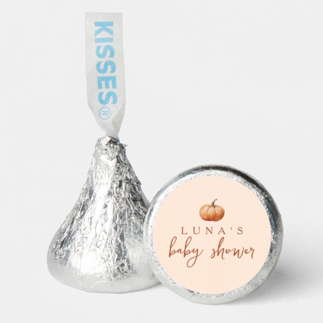 Fall Plaid A Little Pumpkin Baby Shower Hershey®'s Kisses® (Front)