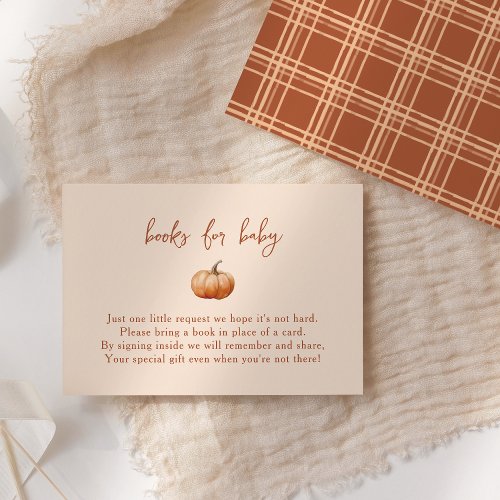 Fall Plaid A Little Pumpkin Books For Baby Enclosure Card