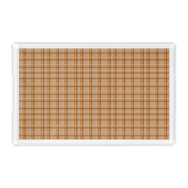 Fall Plaid Acrylic Tray (Front)
