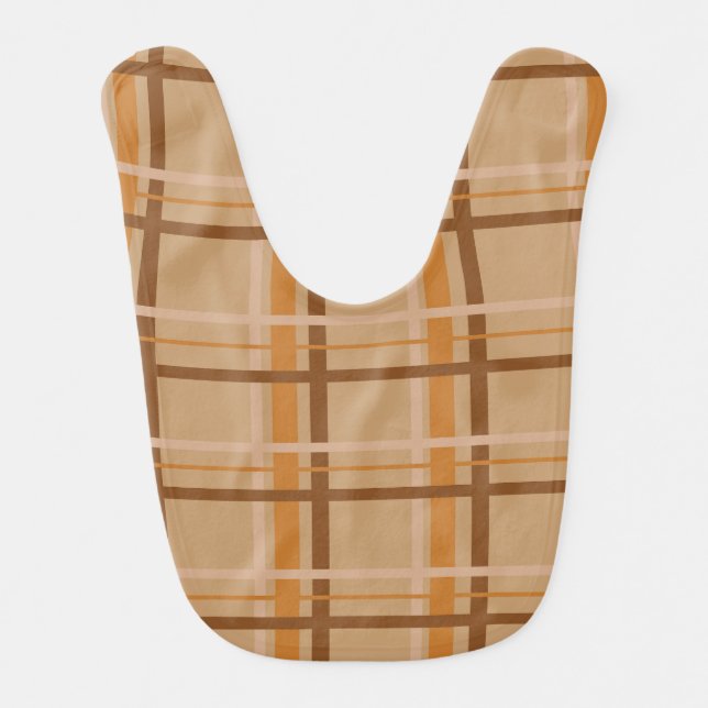 Fall Plaid Baby Bib (Front)