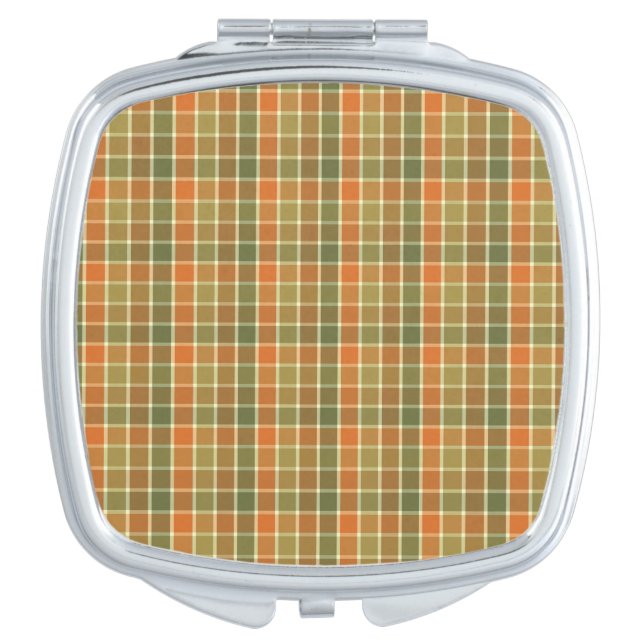 FALL PLAID CHECK COMPACT MIRROR (Front)