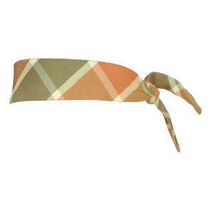 FALL PLAID CHECK TIE HEADBAND