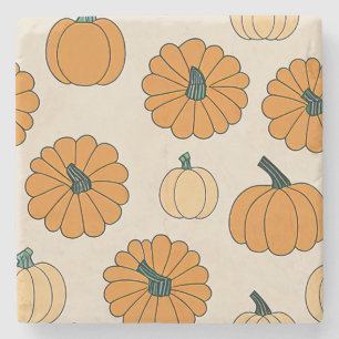 Fall plaid checkered autumn Thanksgiving Stone Coaster