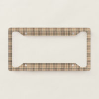 Fall Plaid License Plate Frame