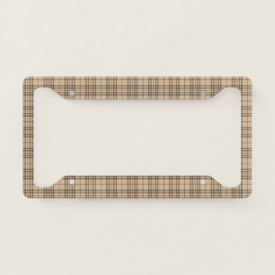 Fall Plaid License Plate Frame