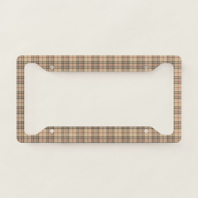 Fall Plaid License Plate Frame (Front)