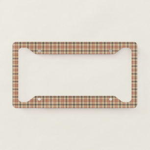 Fall Plaid License Plate Frame