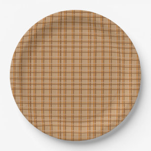Fall Plaid Paper Plates