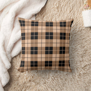 Fall Plaid Pattern Throw Pillow