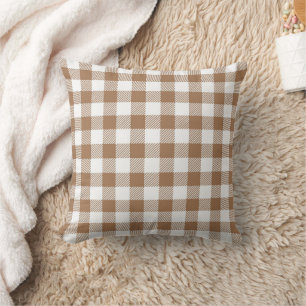 Fall Plaid Pattern Throw Pillow
