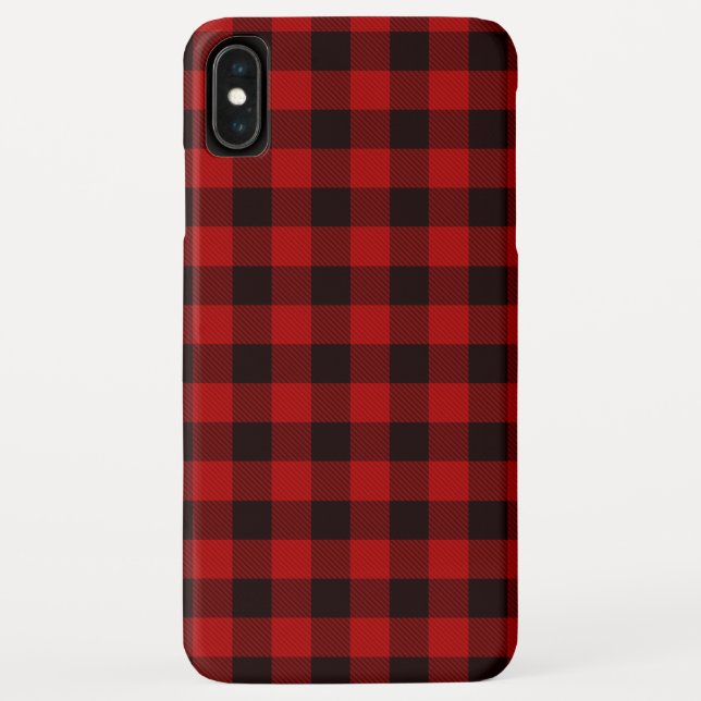 Fall Plaid Red Buffalo Check iPhone Cover Case (Back)