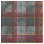 Fall Plaid Rust Red and Gray Fabric