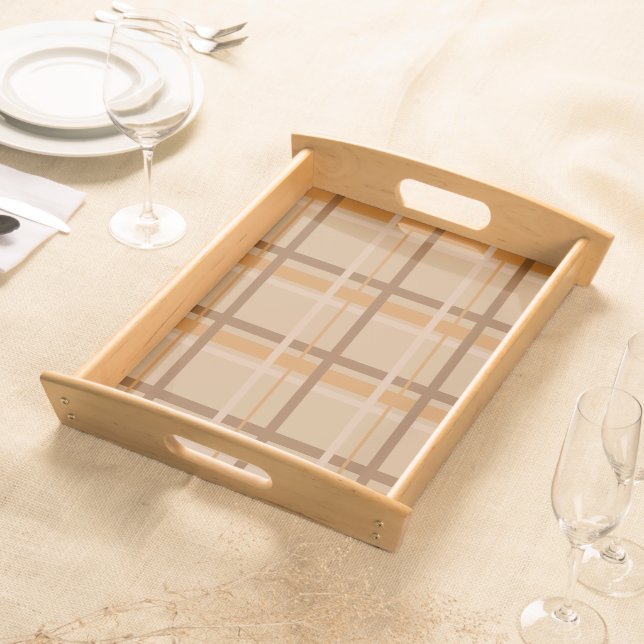 Fall Plaid Serving Tray (Front)