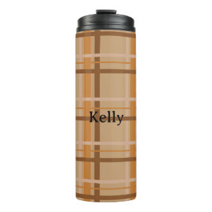 Fall Plaid Thermal Tumbler