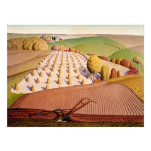 Fall Plowing by Grant Wood Photo Print