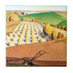 Fall Plowing, Fine Art American Painting Ceramic Tile at Zazzle
