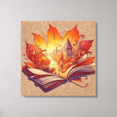 Fall Pop Up Book Canvas Art