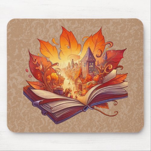 Fall Pop Up Book Mouse Pad