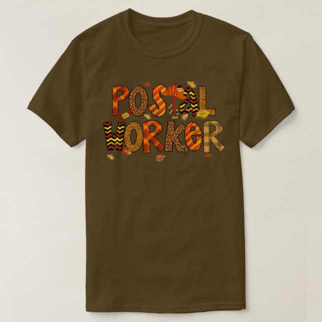 Fall Postal Worker Mail Worker Fall  T-Shirt (Design Front)
