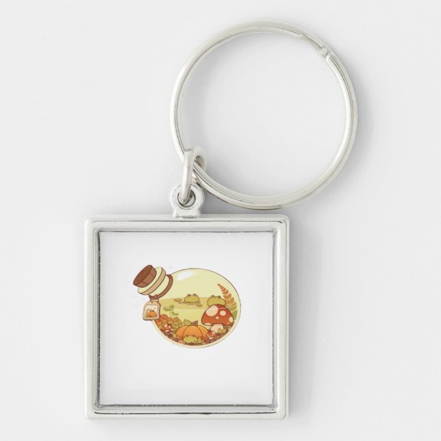 Fall Potion With Froggies Classic Keychain (Front)