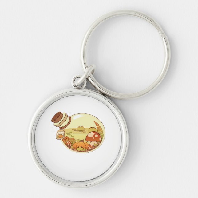 Fall Potion With Froggies Classic Keychain (Front)