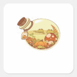 Fall Potion With Froggies Classic Square Sticker